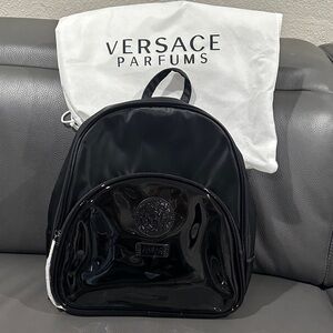 Versace Glossy Black Backpack